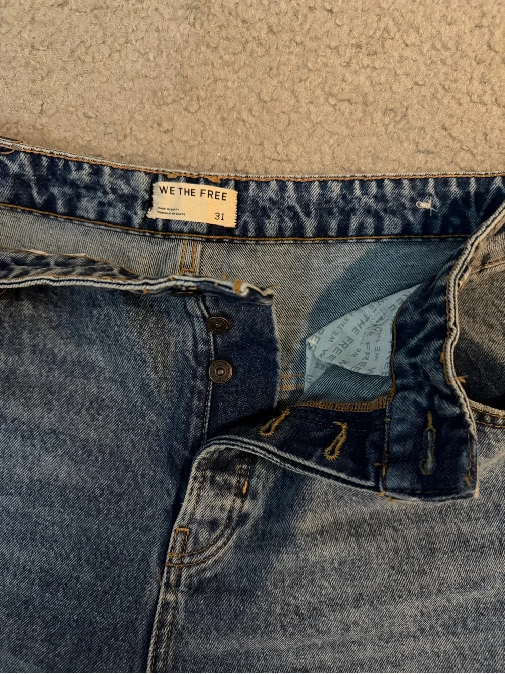 Free People We The Free Deep Trance Dropped Boyfriend Jeans w/FP shop bag☺️ (31) - Picture 3 of 6